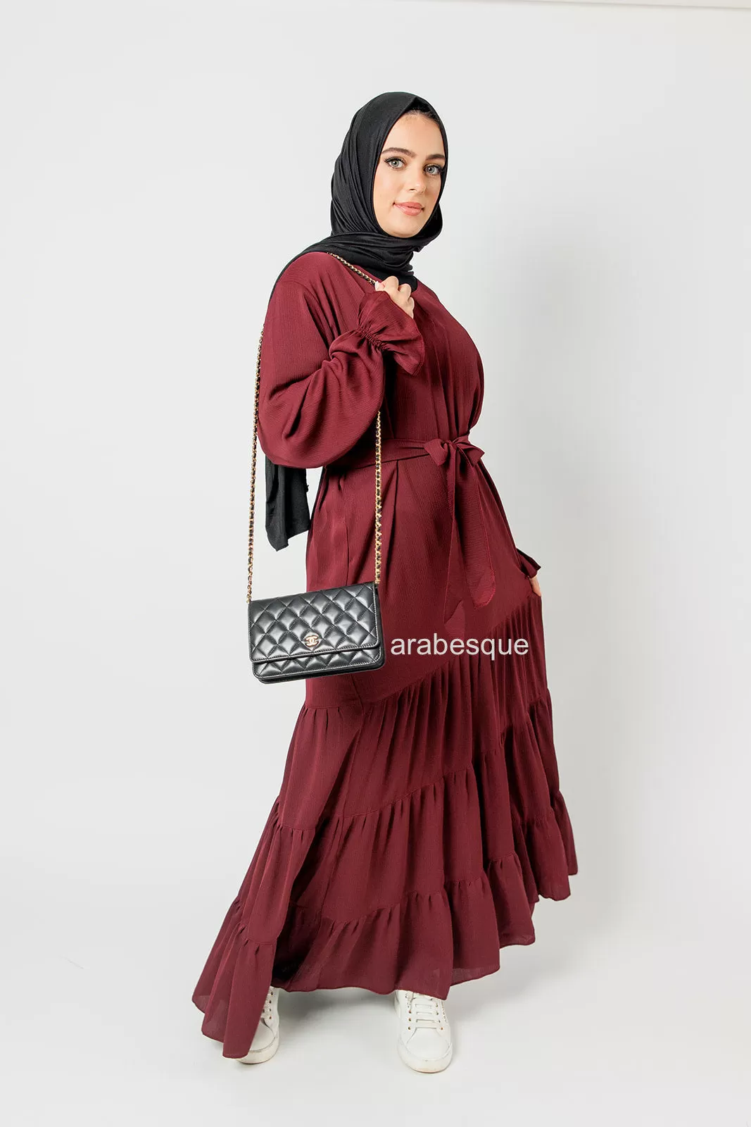 Labeeqa Textured Abaya (6 Colours)