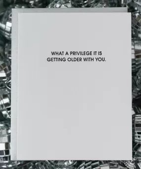 Letterpress Card - Getting Older With You