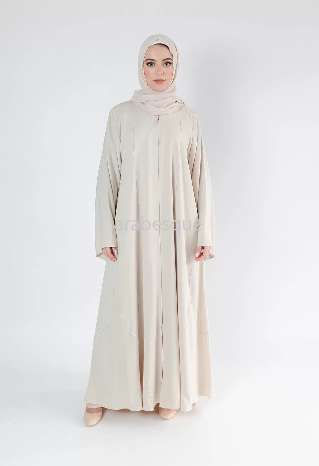 Luxury Embellished Open Abaya  - 2 Colours