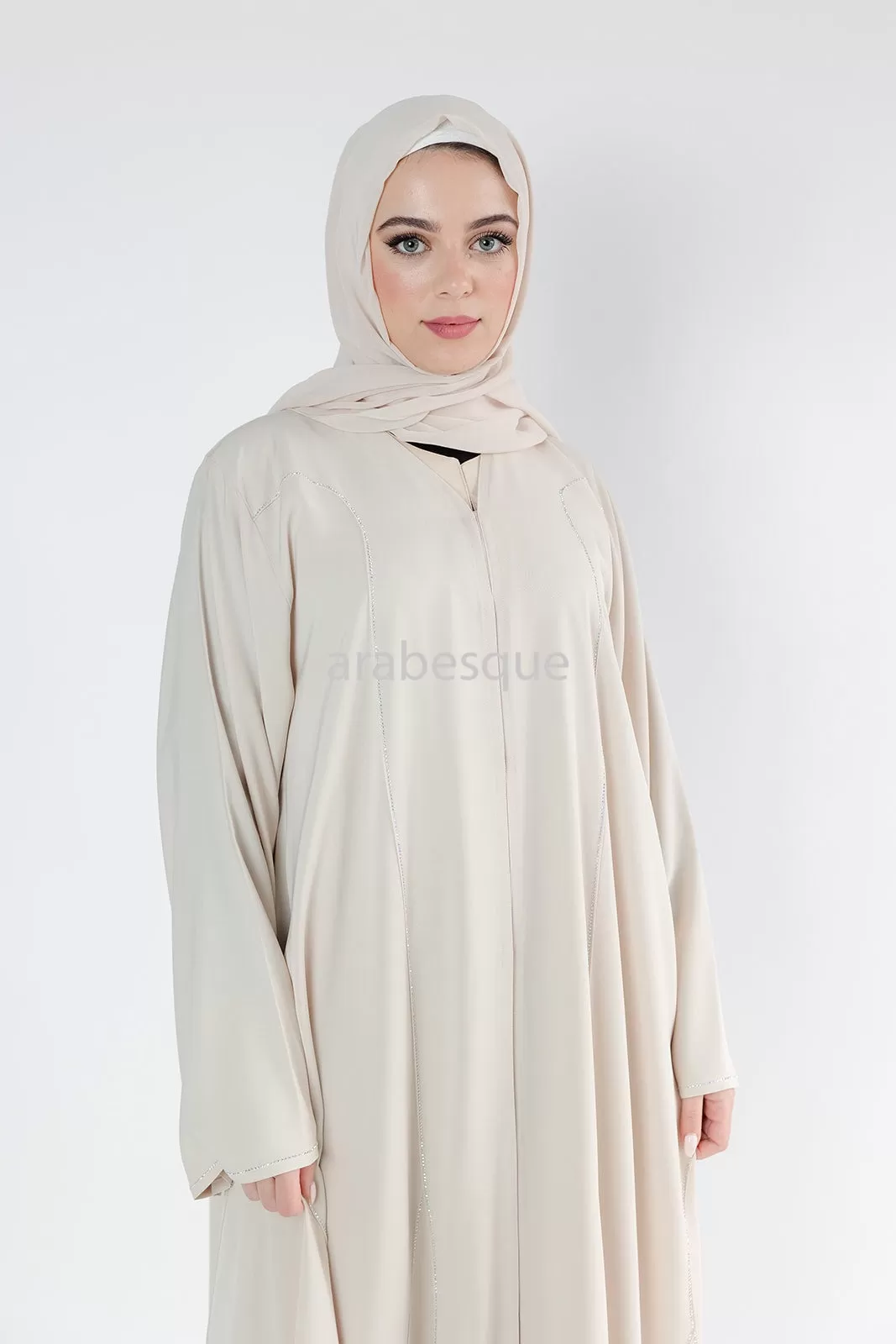 Luxury Embellished Open Abaya  - 2 Colours