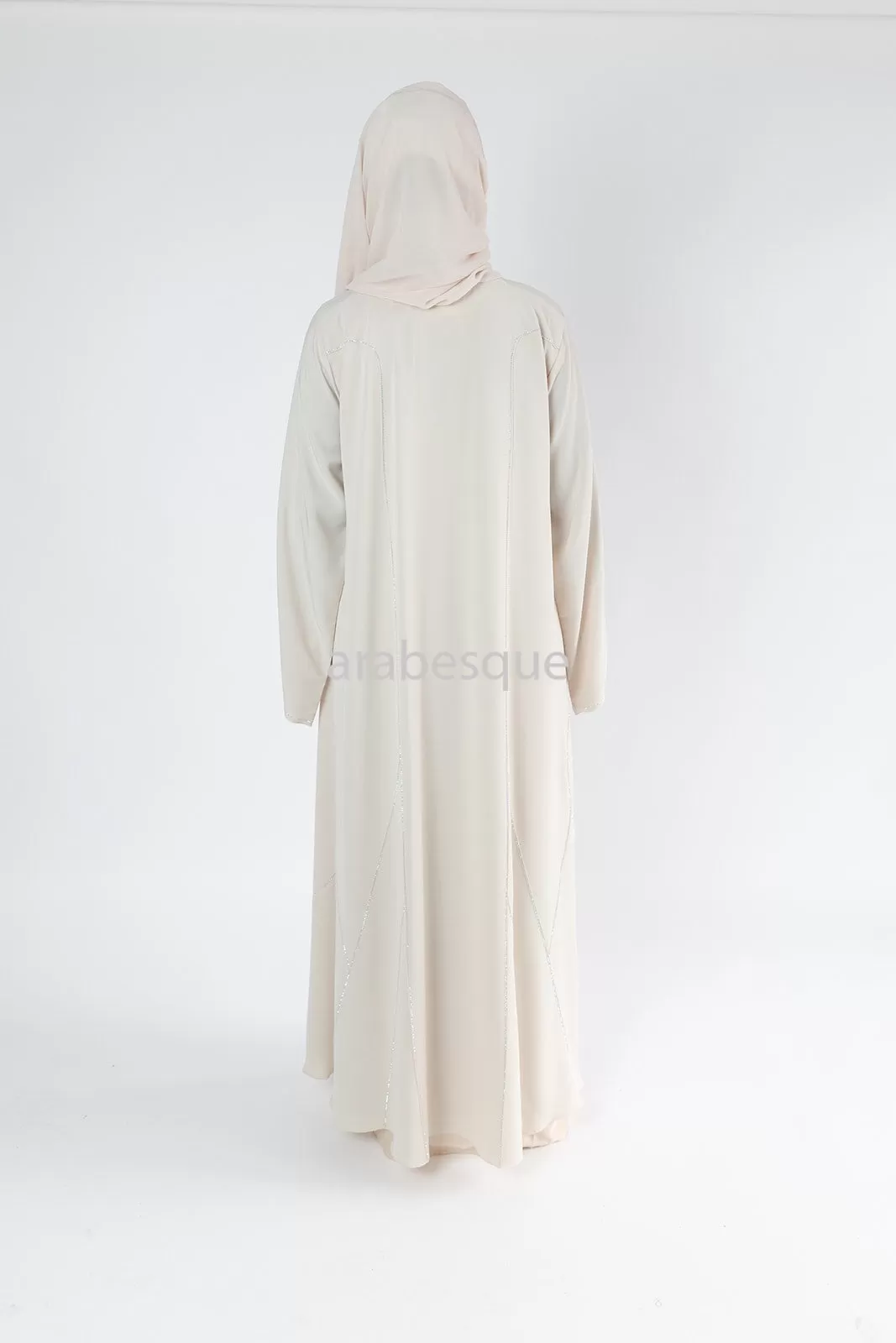 Luxury Embellished Open Abaya  - 2 Colours