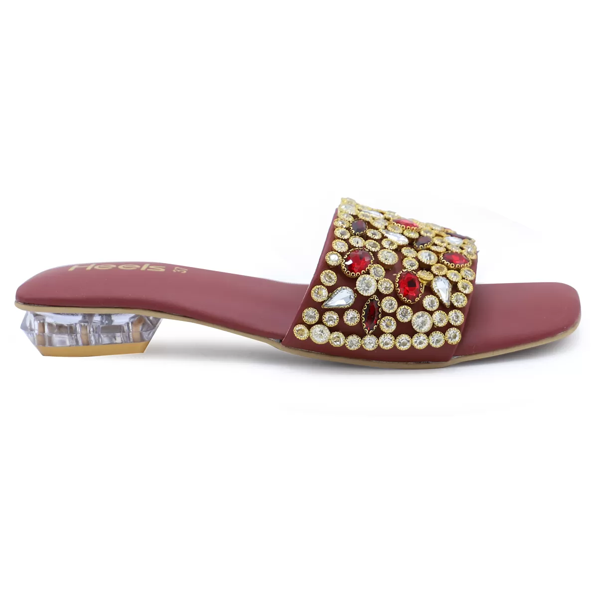 Maroon Bridal Slipper 042071