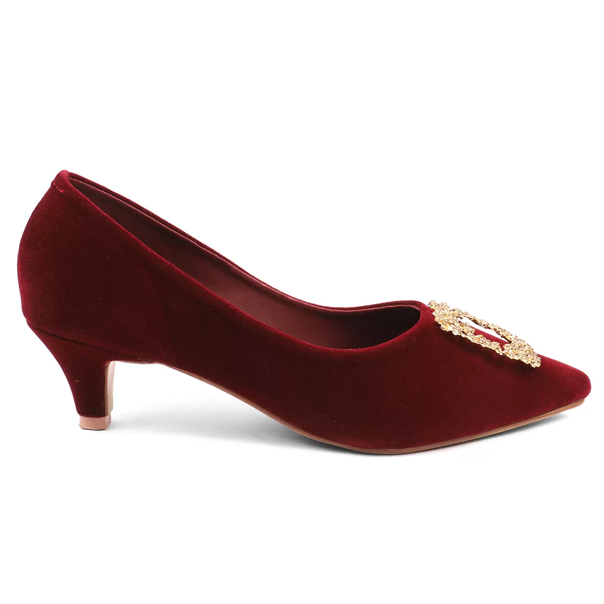 Maroon Fancy Court Shoes 087091