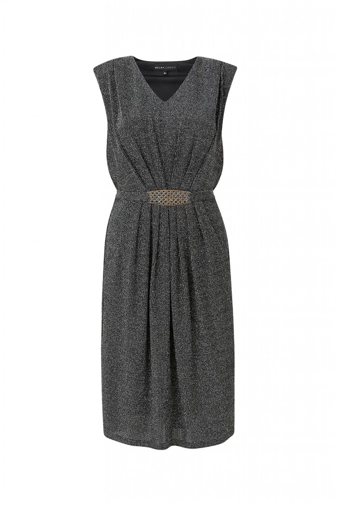 Mela London Silver Belted Bodycon Dress