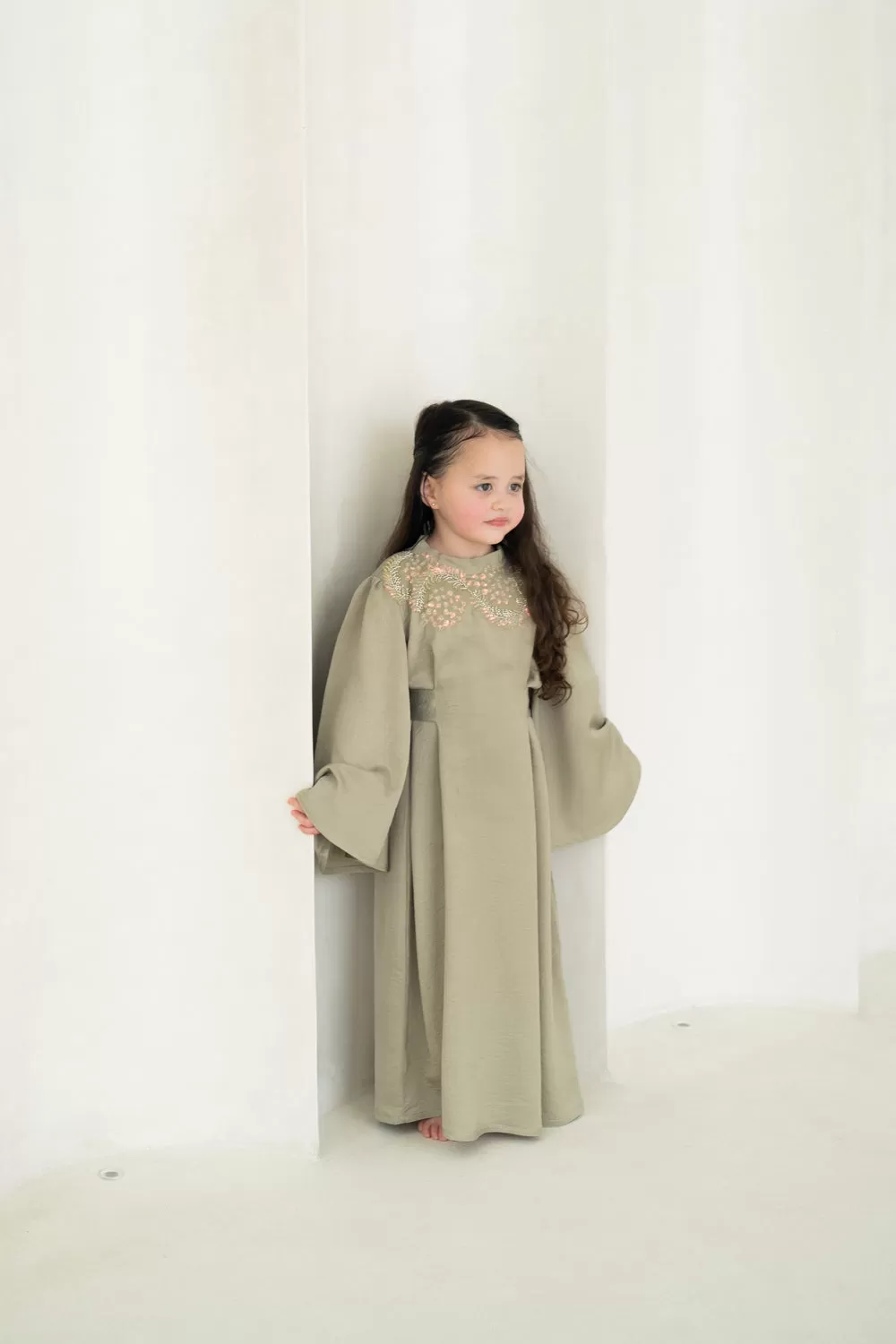 Minted Jewel Kids Abaya