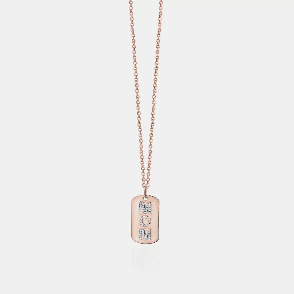 Mom Dog Tag Necklace