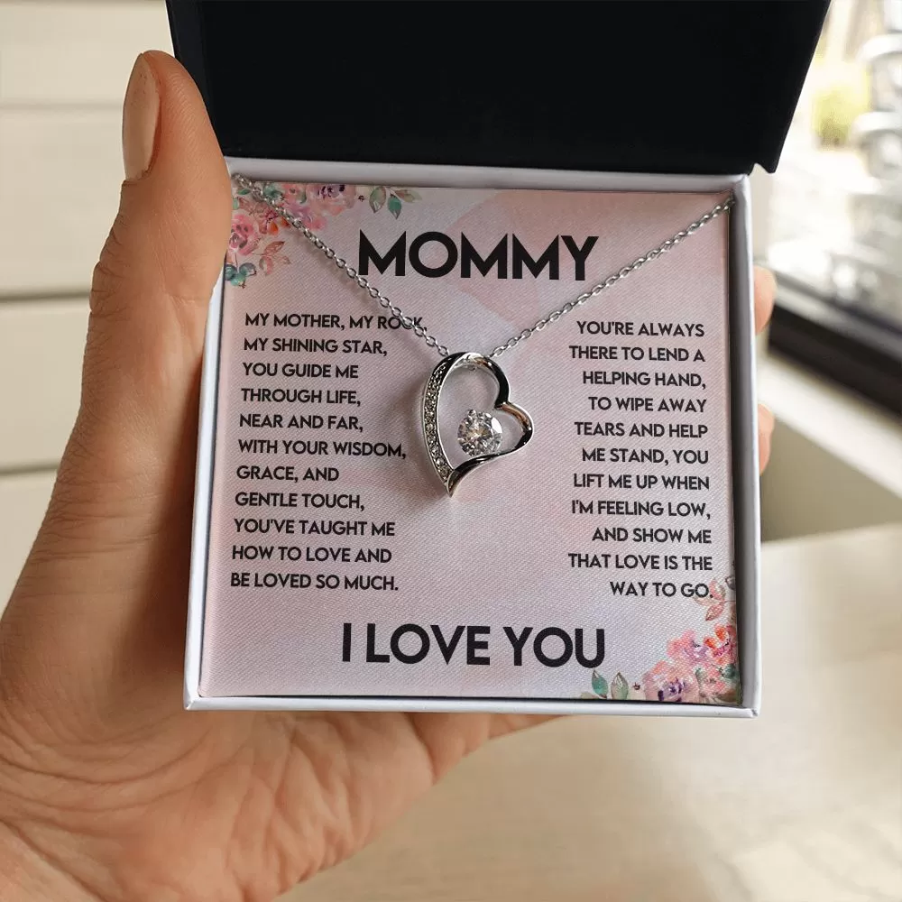 My Mother, My Rock, My Shining Star, I Love You Necklace Gift For Mother's Day or Birthday