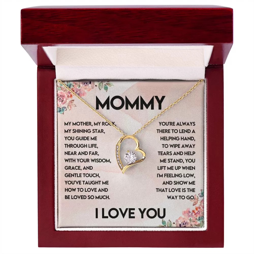 My Mother, My Rock, My Shining Star, I Love You Necklace Gift For Mother's Day or Birthday