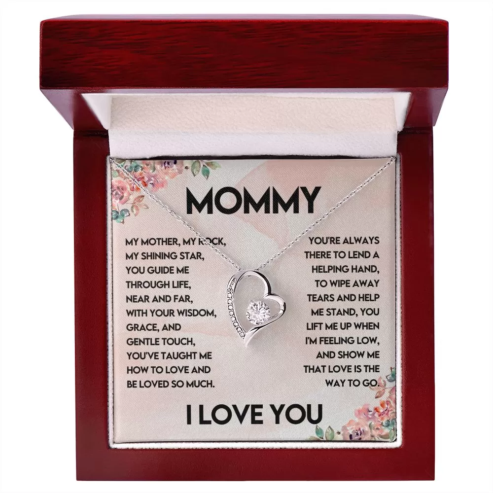 My Mother, My Rock, My Shining Star, I Love You Necklace Gift For Mother's Day or Birthday