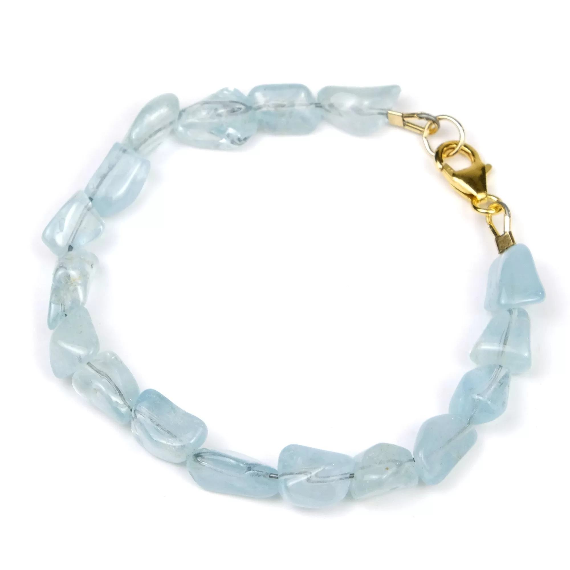 Natural Topaz Nugget Bracelet with Gold Filled Trigger Clasp