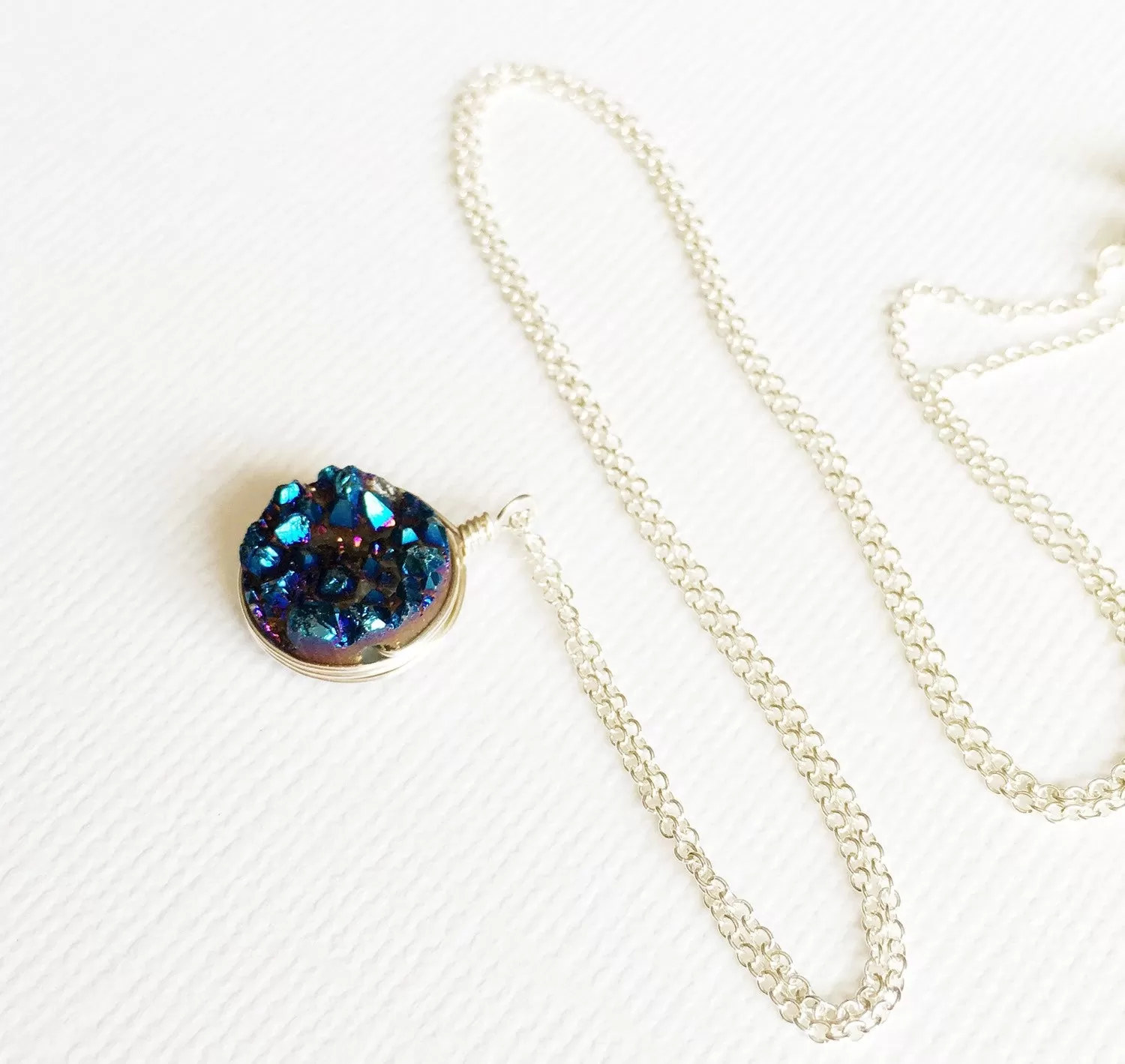 Necklace Grace - sapphire blue  (N123)