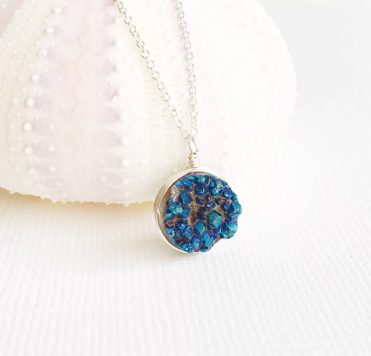 Necklace Grace - sapphire blue  (N123)