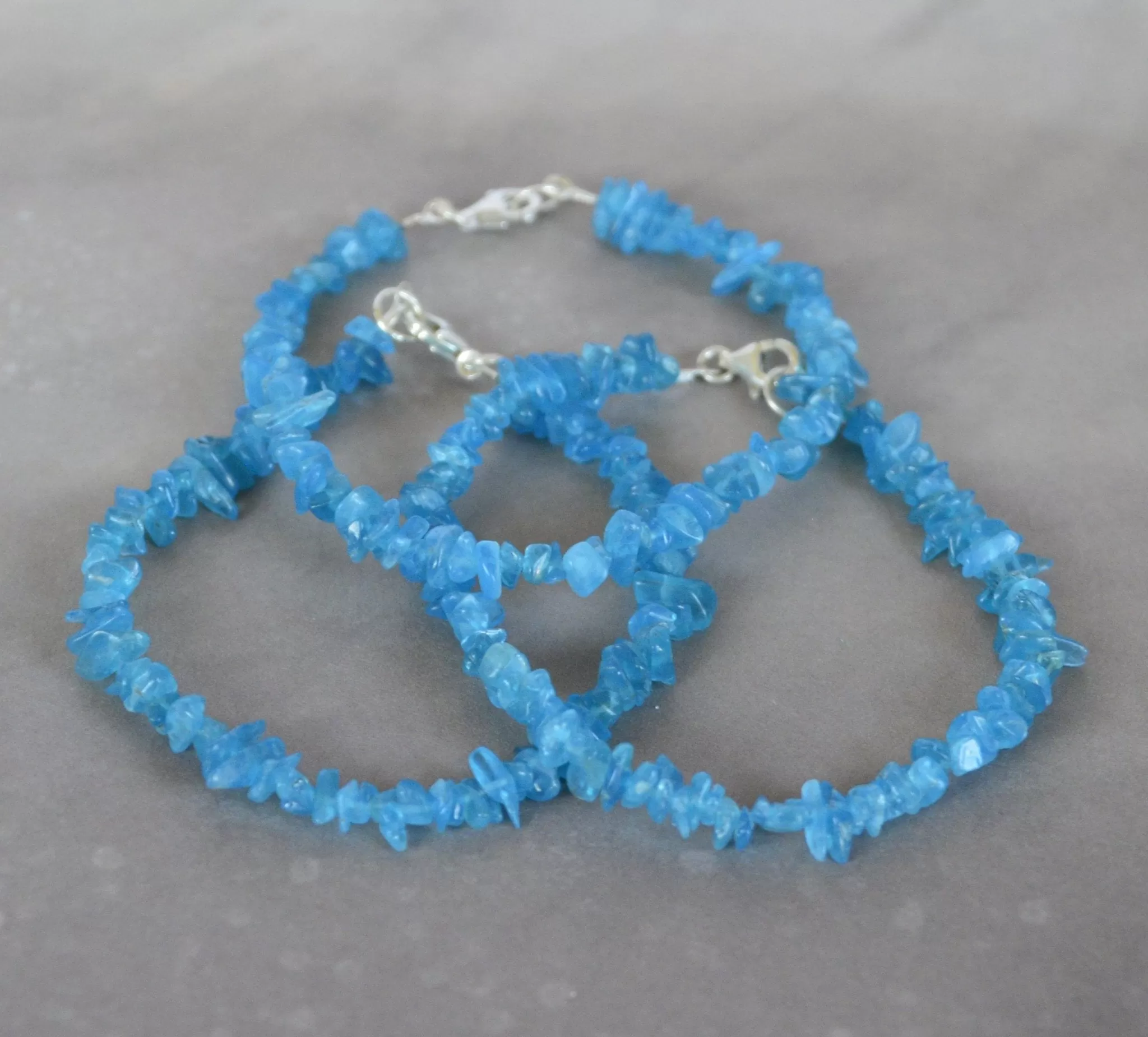 Neon Blue Apatite Bracelet