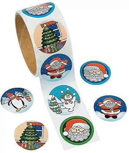 New Beautiful Christmas Holiday Roll of Stickers for Christmas