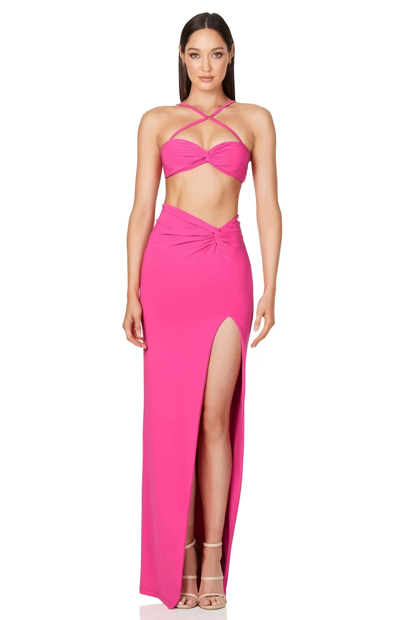 Nookie Jewel Crop - Neon Pink