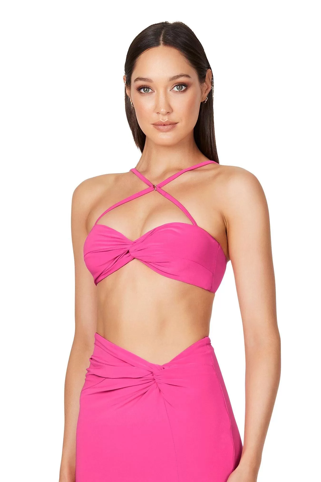 Nookie Jewel Crop - Neon Pink