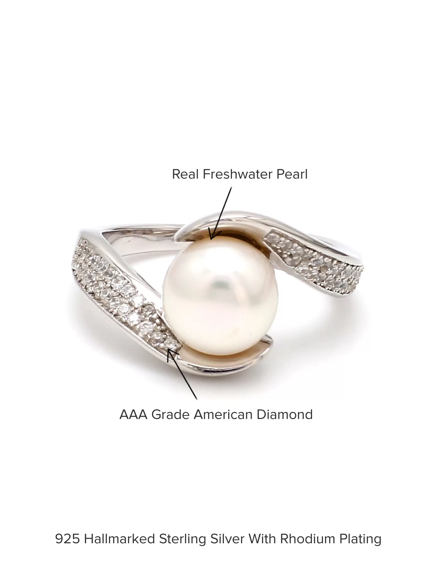 Ornate Grace Pearl Ring