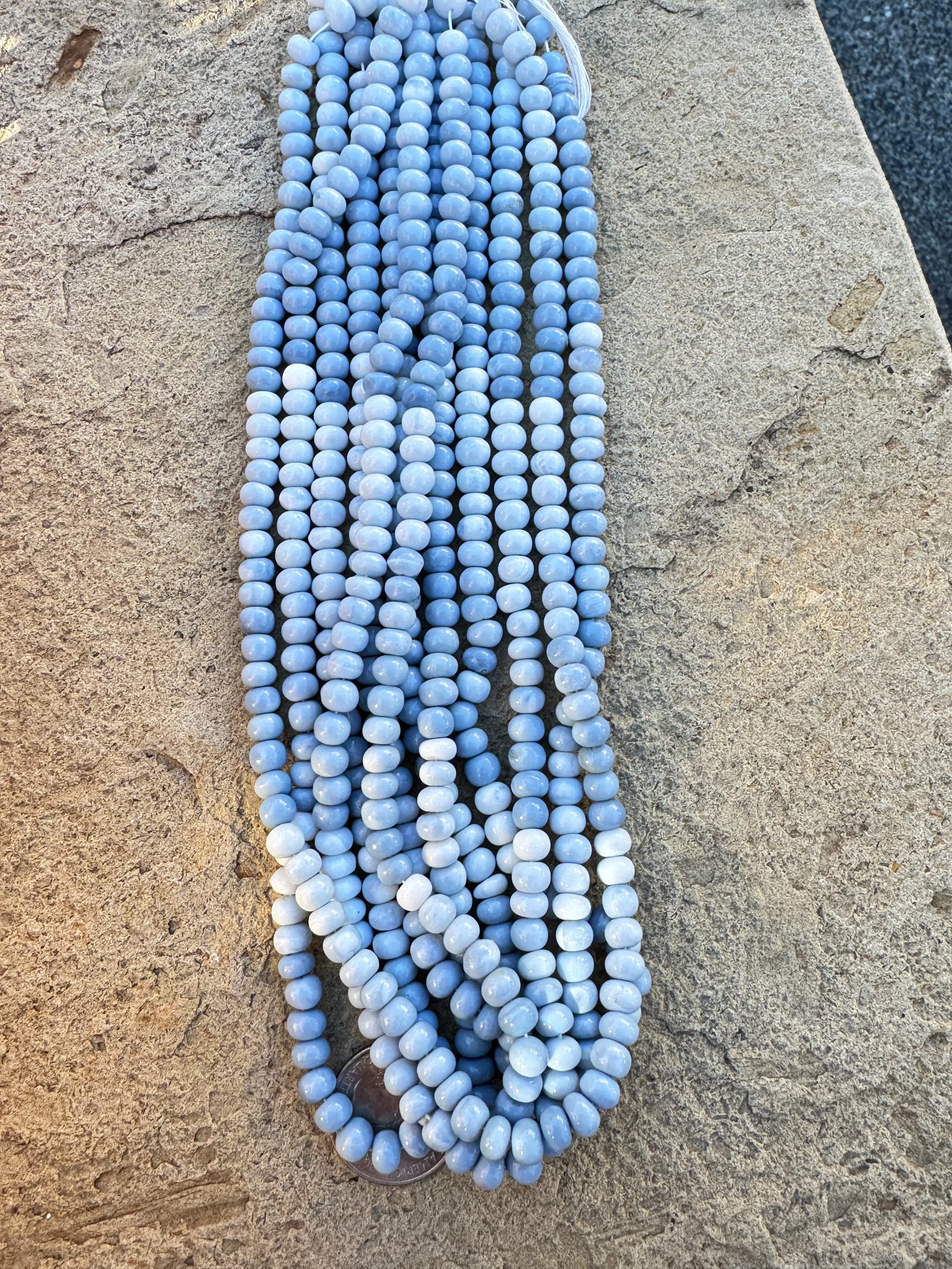 Owyhee Blue Opal (Oregon) 5mm Rondell Shaped Beads (16 inch strand)