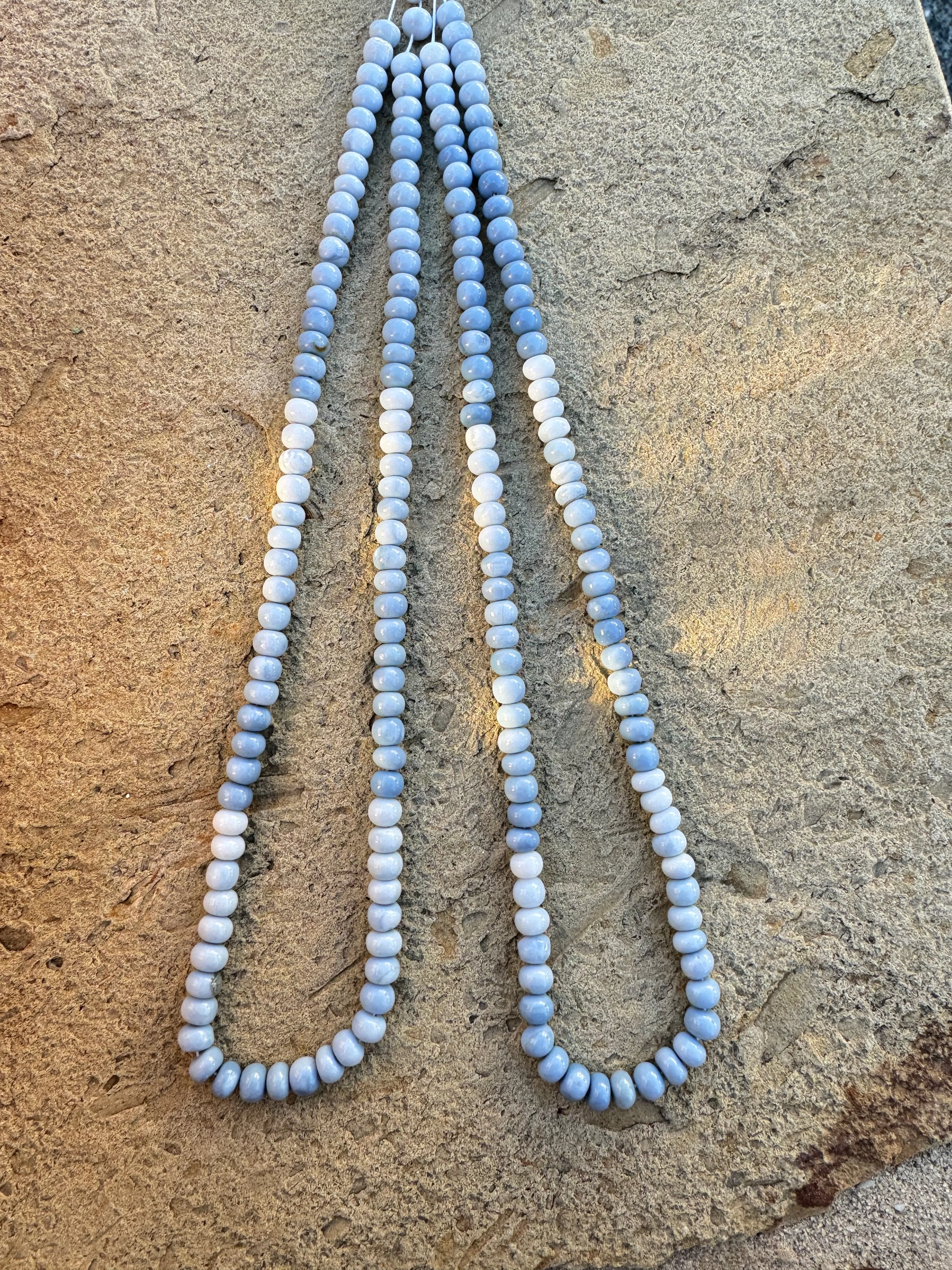 Owyhee Blue Opal (Oregon) 5mm Rondell Shaped Beads (16 inch strand)