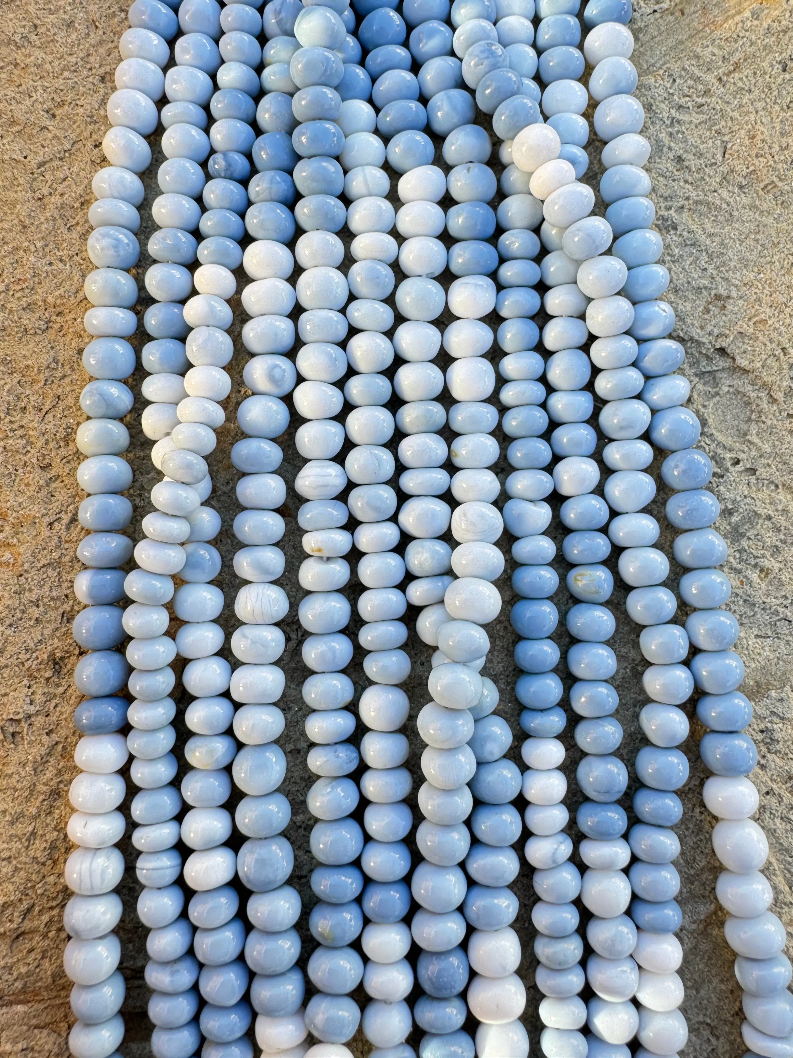 Owyhee Blue Opal (Oregon) 5mm Rondell Shaped Beads (16 inch strand)