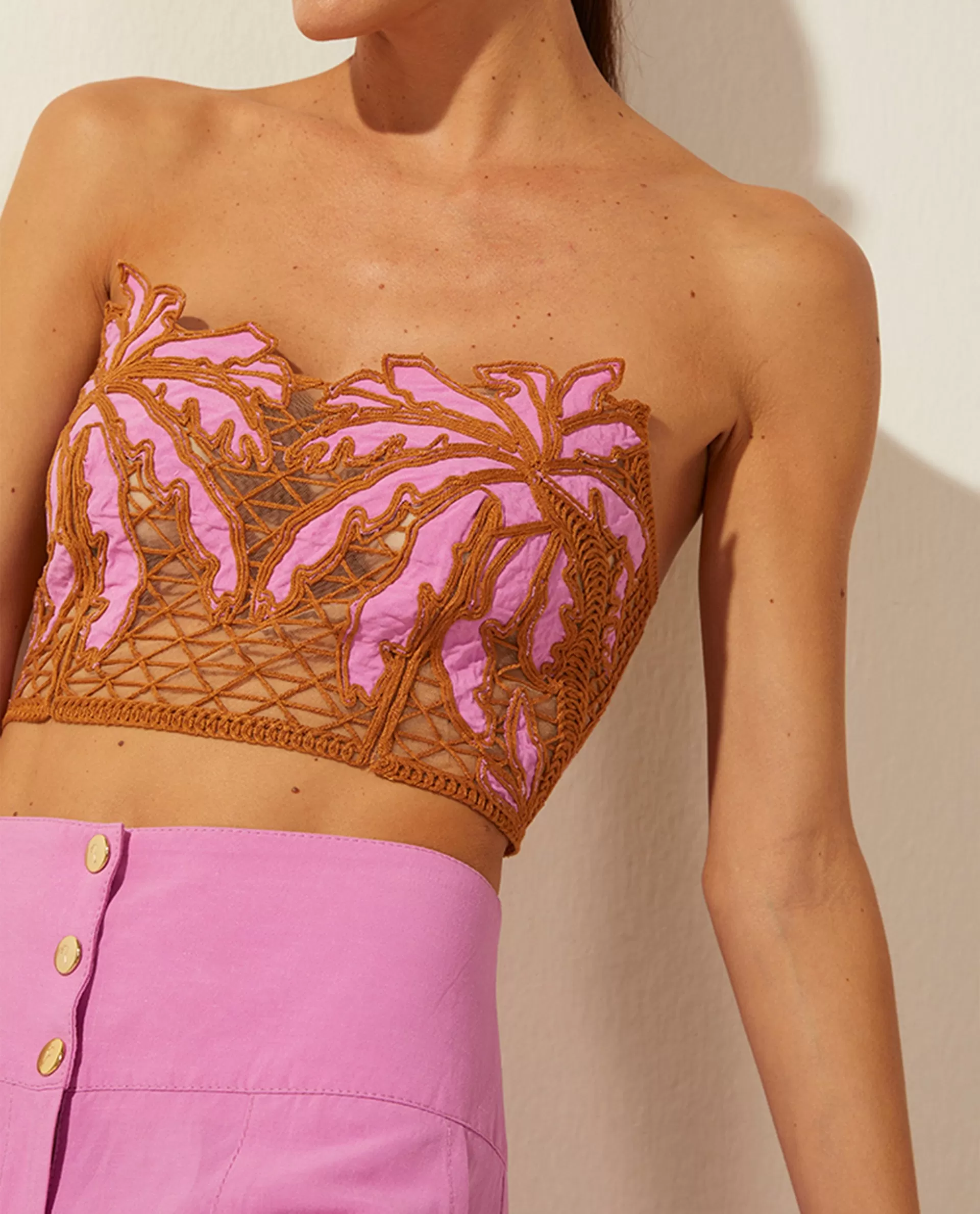 Palms Crop Top Pink