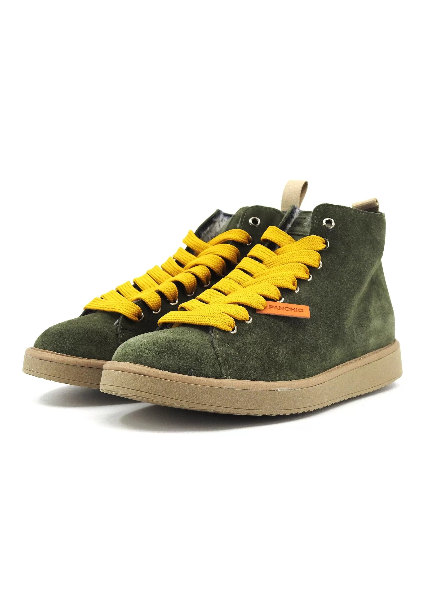 PAN CHIC Stivaletto Pelo Uomo Military Green Yellow P01M007-00332032