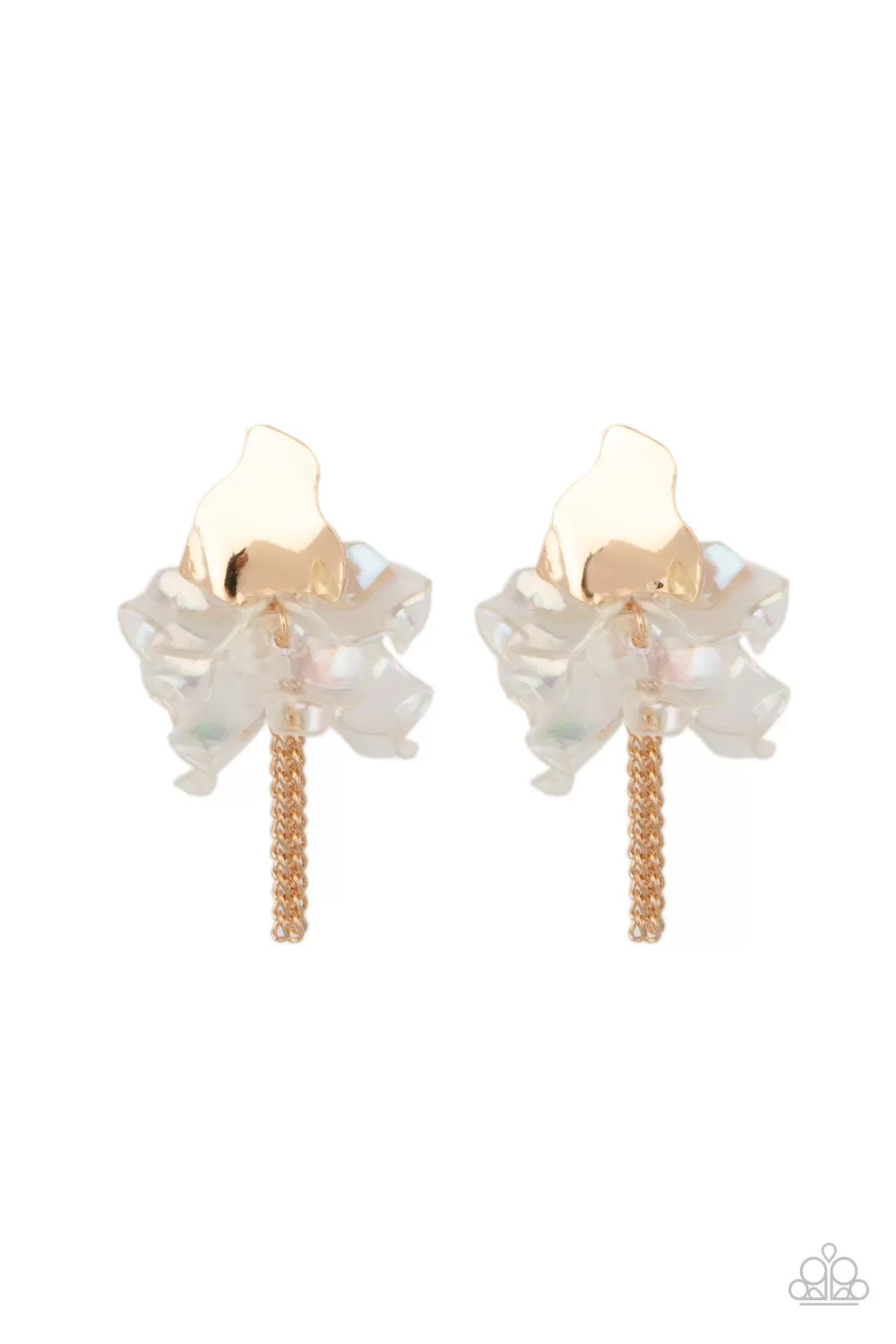 Paparazzi Earring ~ Harmonically Holographic - Gold