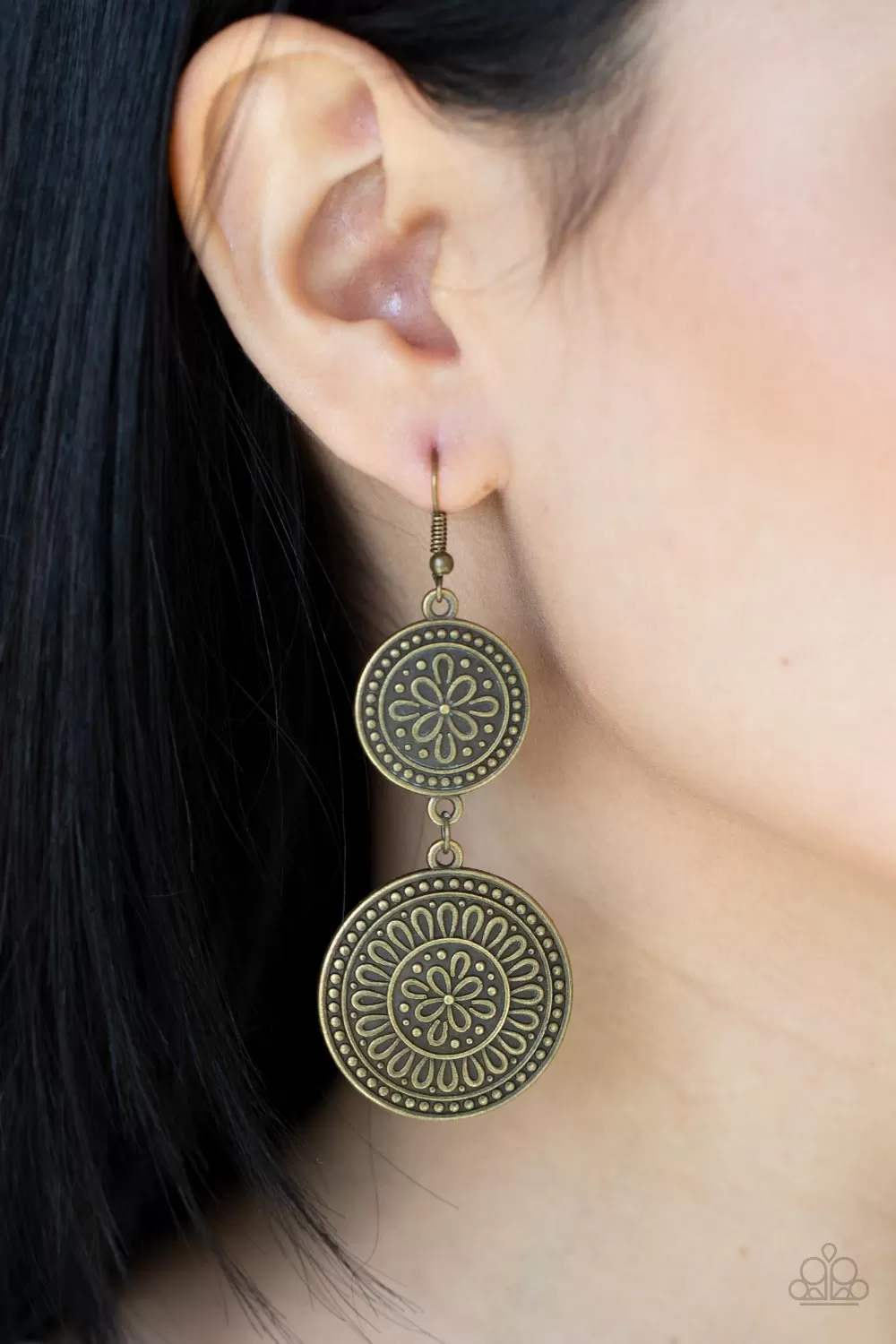 Paparazzi Road Trip Paradise - Brass Earrings