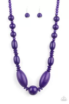 Paparazzi Summer Breezin' - Purple Necklace