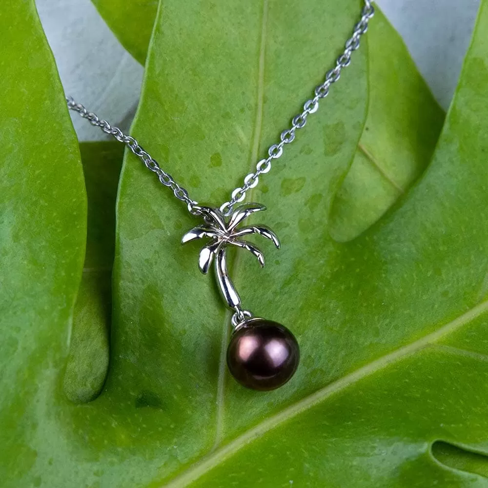 Pearl Palm Tree Pendant