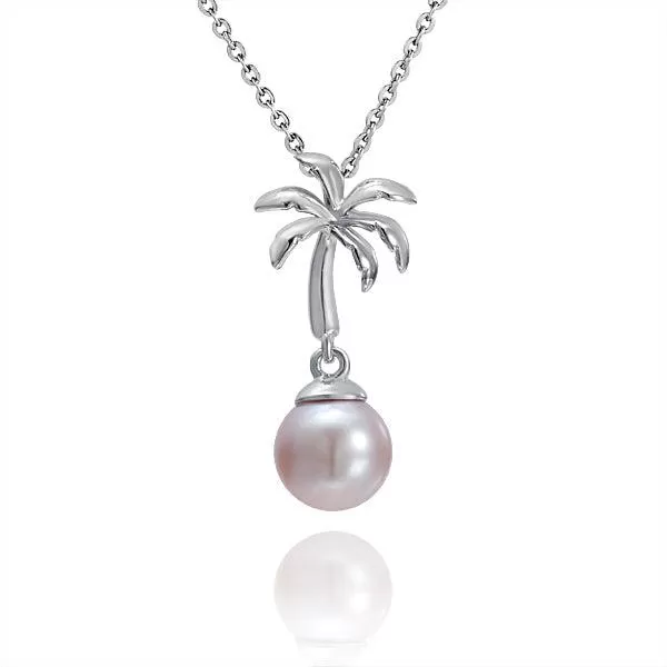 Pearl Palm Tree Pendant