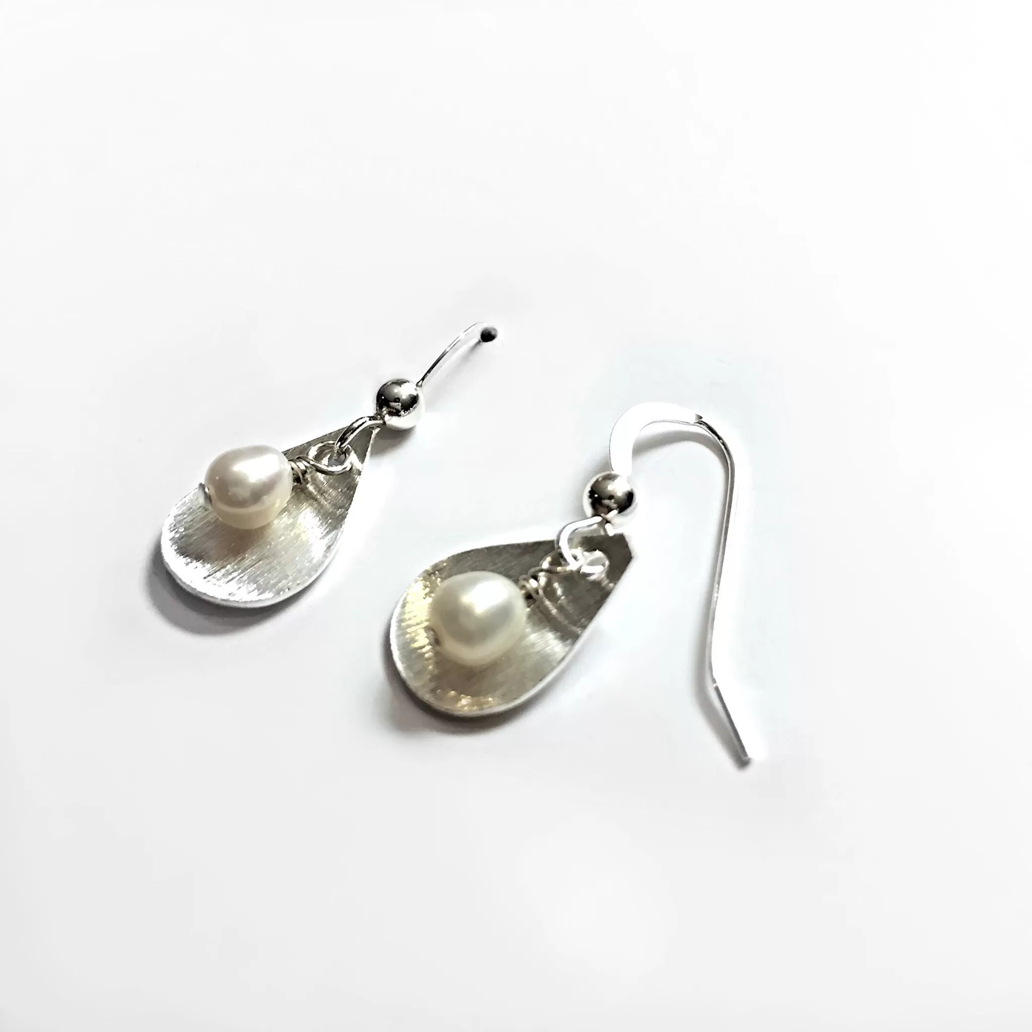 Pearl Petal Drop Earrings