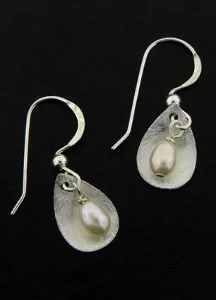 Pearl Petal Drop Earrings