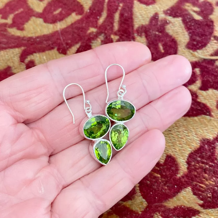 Peridot Drop Earrings - Grace