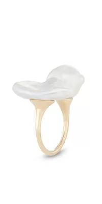 Petal Pearl Statement Ring