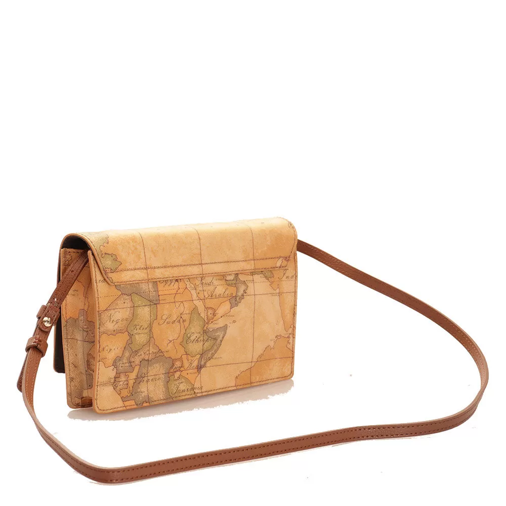 Pochette con Tracolla 1A Classe Alviero Martini linea Geo Destiny stampa Geo Classic e Castagna PH53