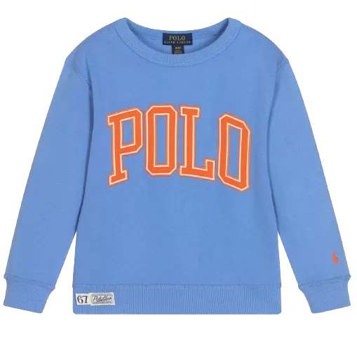 Polo Ralph Lauren Blue / Orange Embroidered Logo Sweatshirt 4 Years