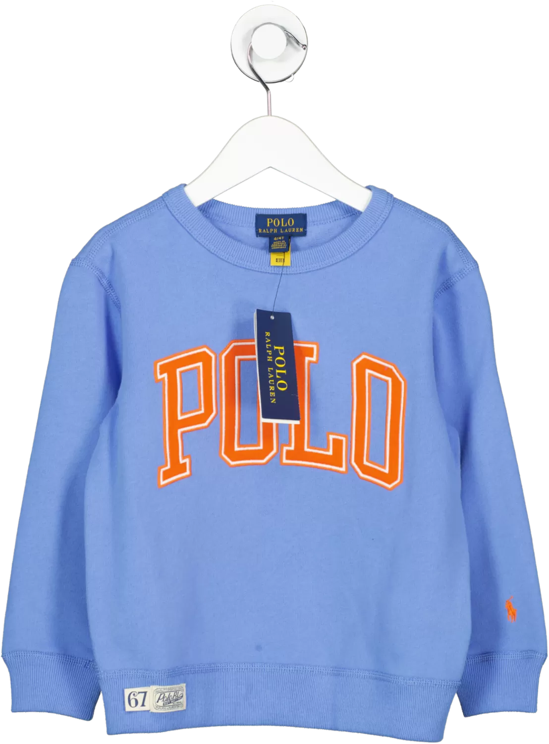 Polo Ralph Lauren Blue / Orange Embroidered Logo Sweatshirt 4 Years