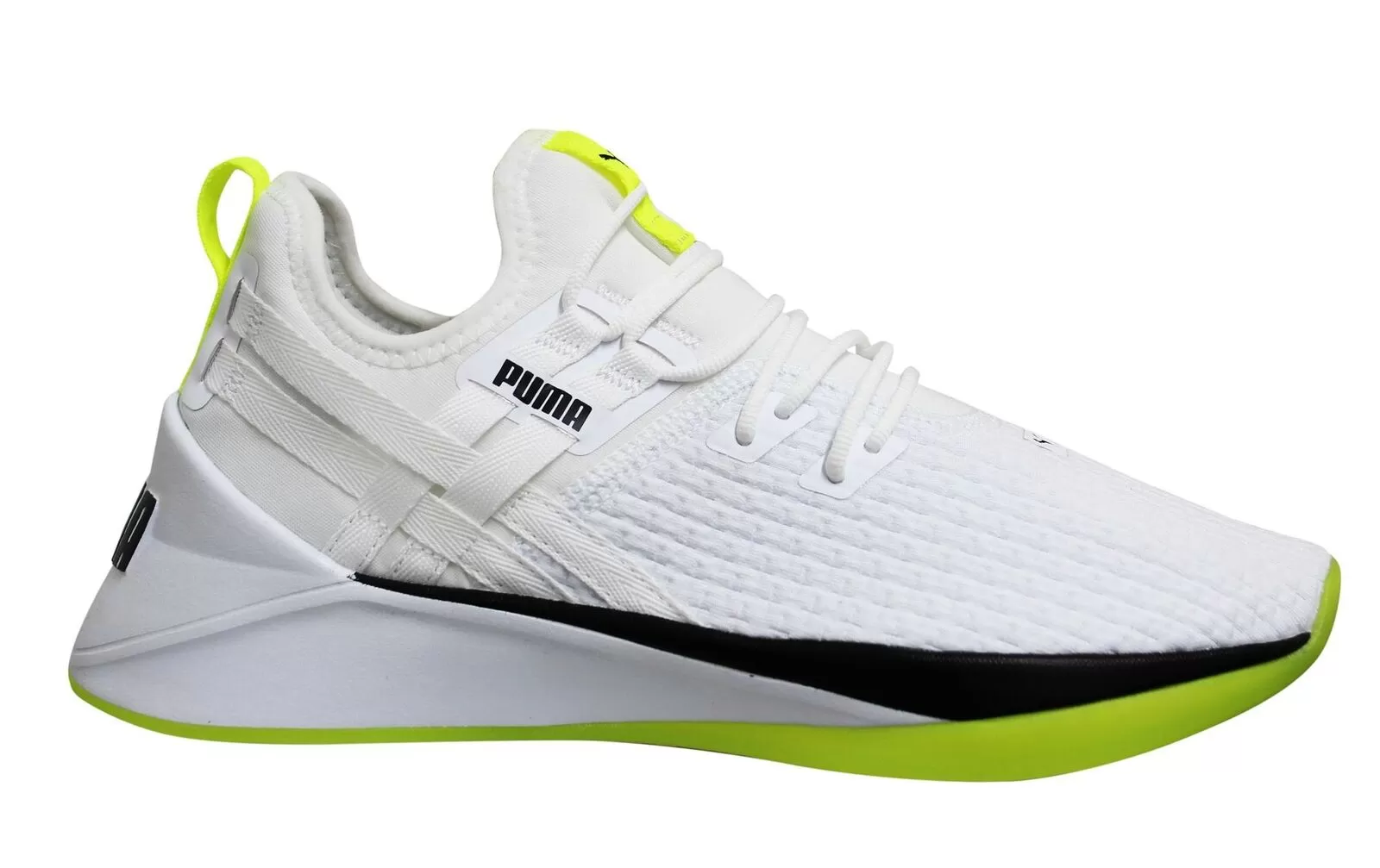 Puma Jaab XT White Yellow Mid Lace Up Womens Slip On Running Trainers 192238 09