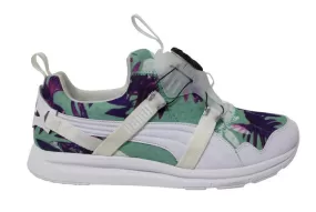 Puma Womens Disc Tropicalia White Textile Floral Trainers 355925 02