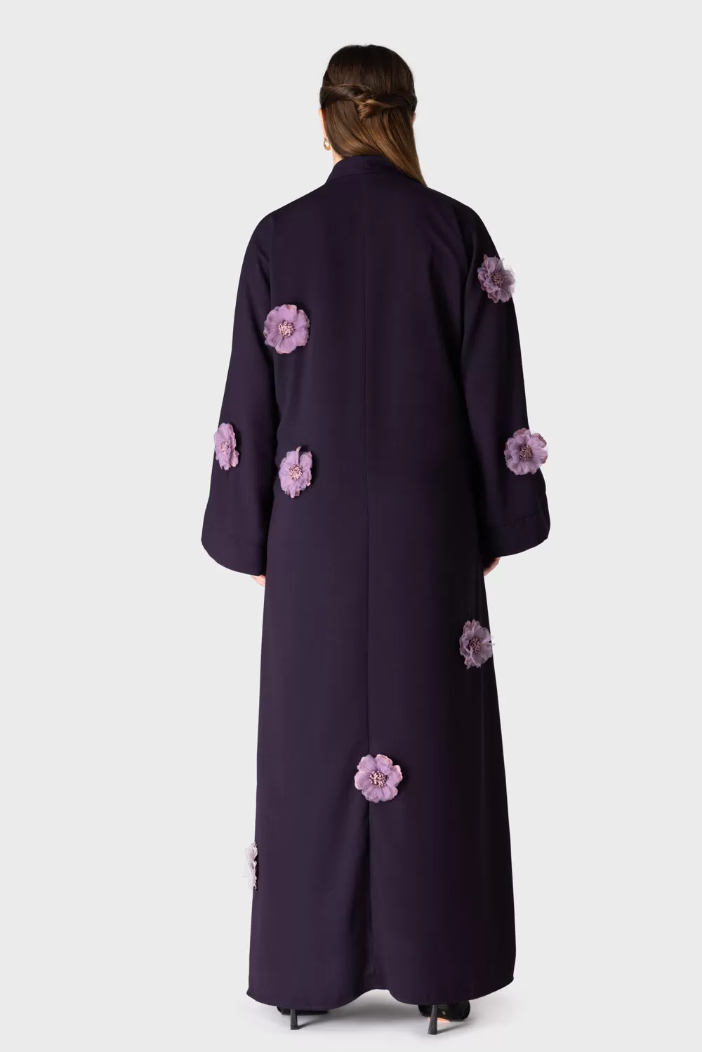 Purple Floral Abaya