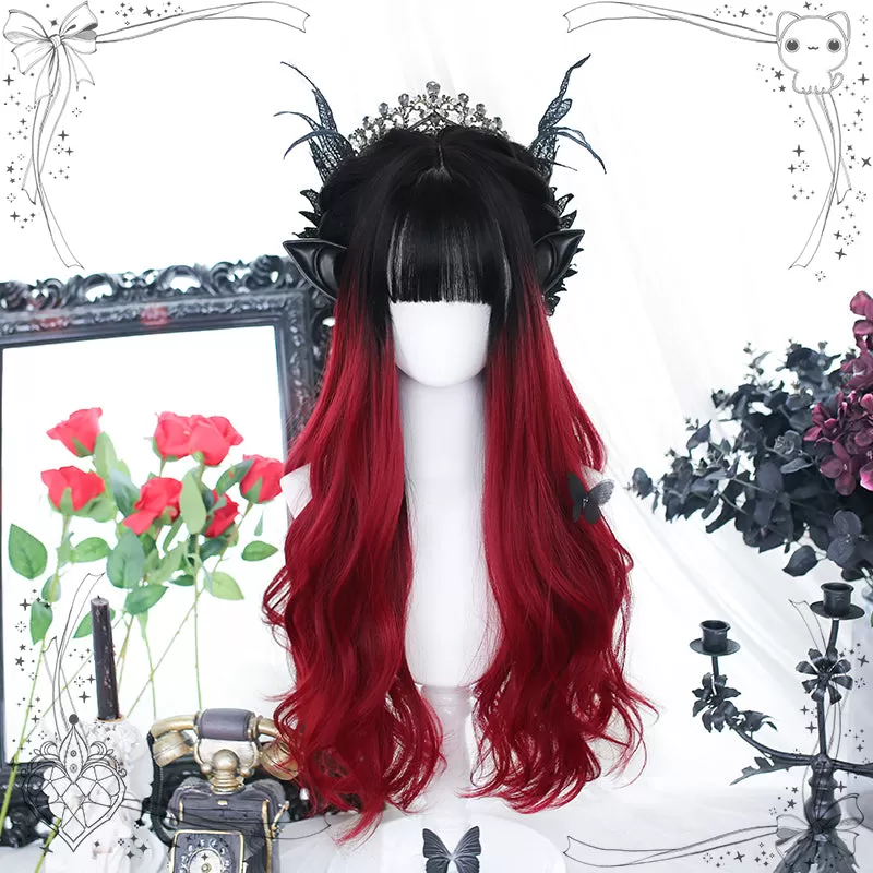 "Bloody Nightmare" Red Wavy Long Wig