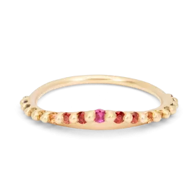 Rainbow Beatrix Petal Ring - Size 7 - 11130