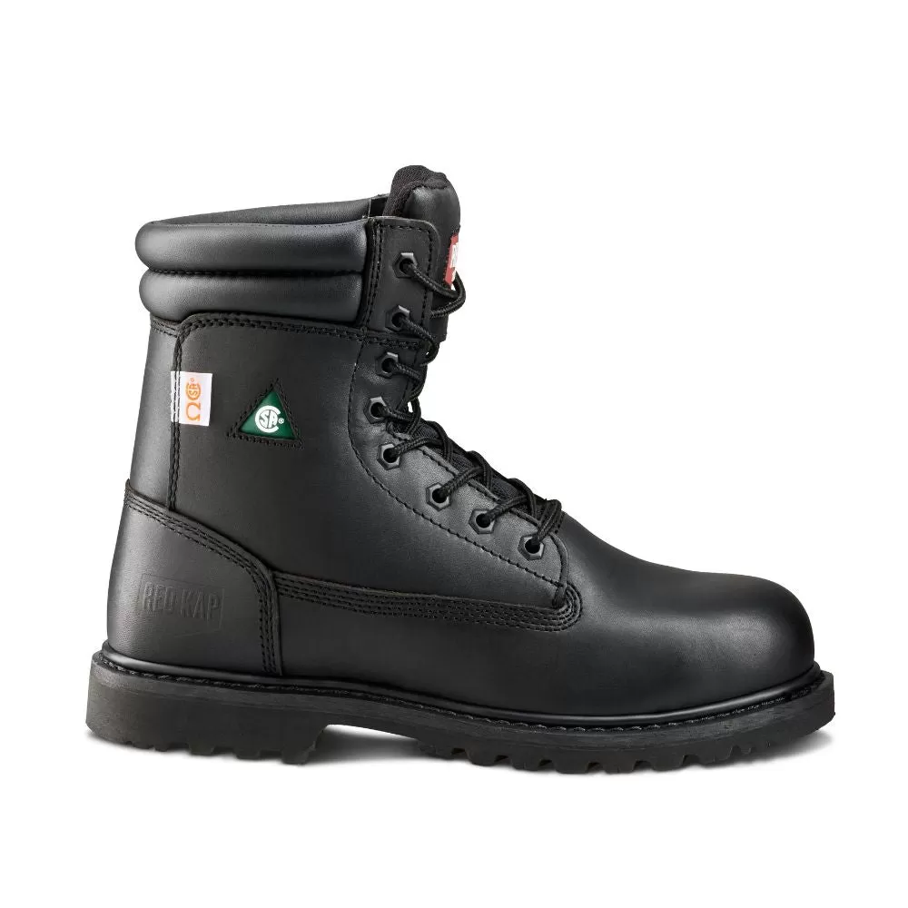 Red Kap Unisex 8" Steel Toe Work Safety CSA Boot CF23100ABK - Black