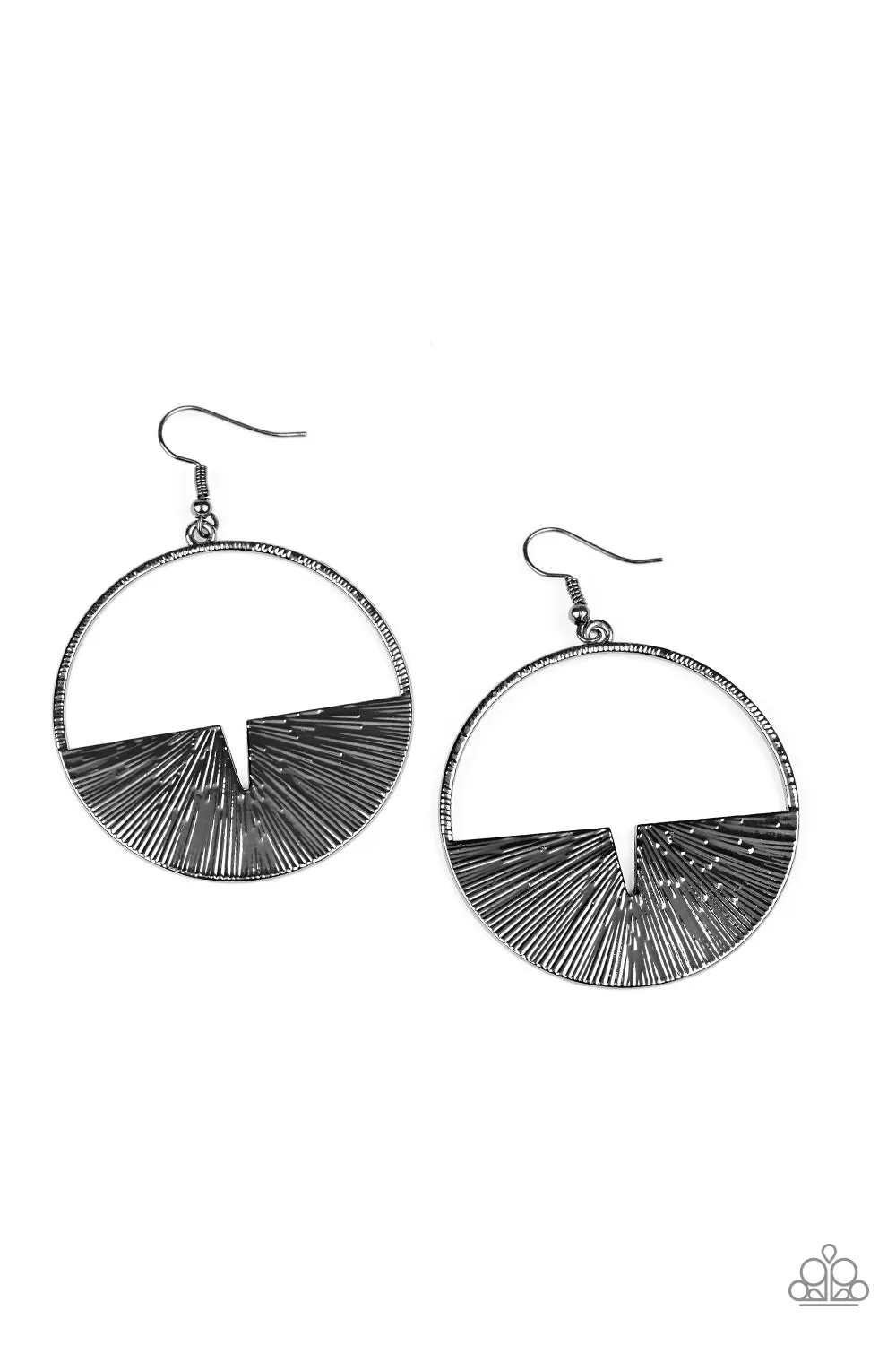 Reimagined Refinement - Black Paparazzi Earrings