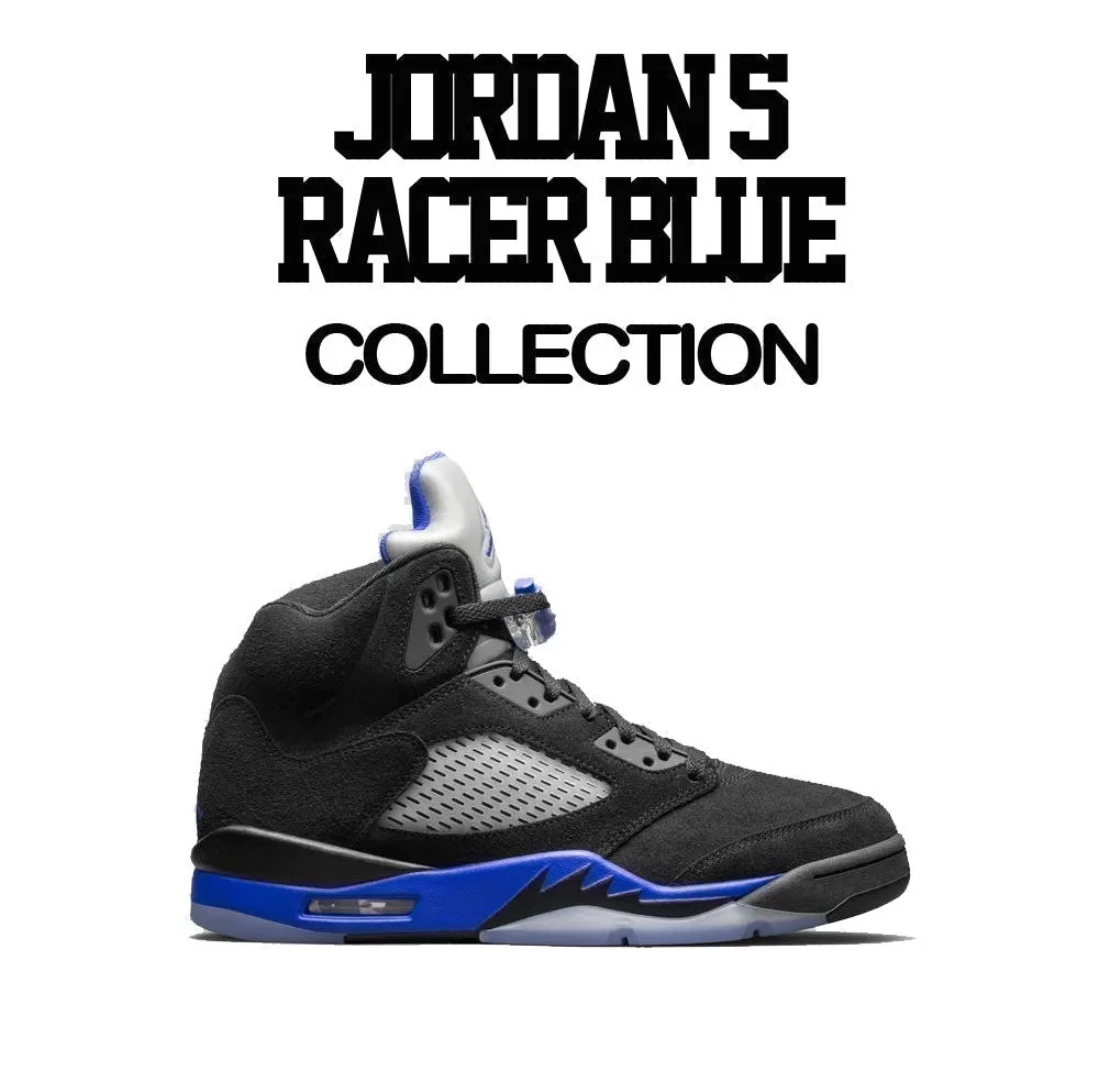 Retro 5 Racer Blue Shirt - ST Drip - Blue