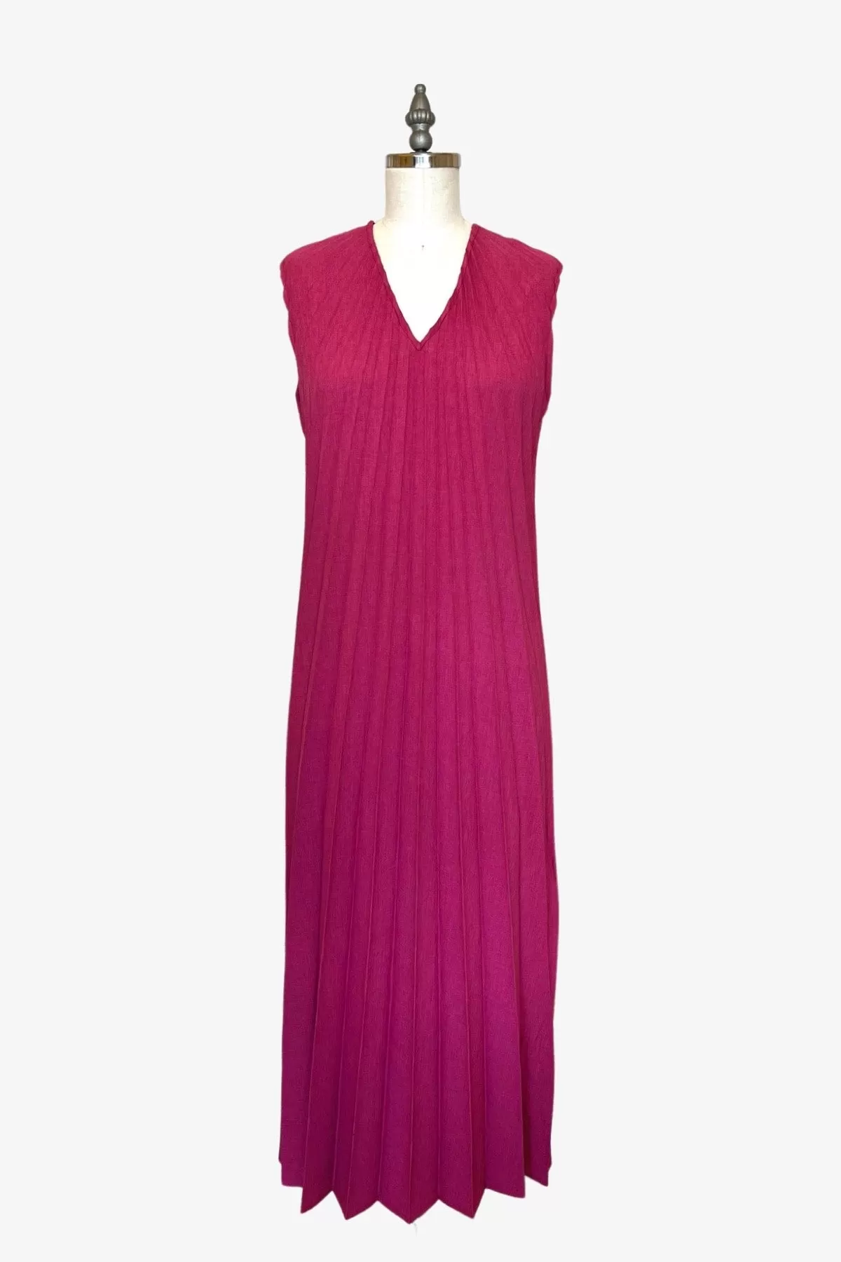 Reversible Racerback Maxi Sunburst Dress | Raspberry