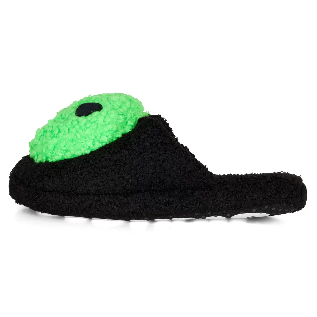 RIPNDIP LORD ALIEN PLUSH FACE HOUSE SLIPPERS-BLACK