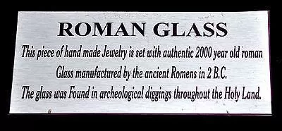 Roman Glass Necklace Sterling Silver 925 Authentic & Luxurious with Certificate.