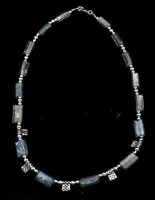 Roman Glass Necklace Sterling Silver 925 Authentic & Luxurious with Certificate.